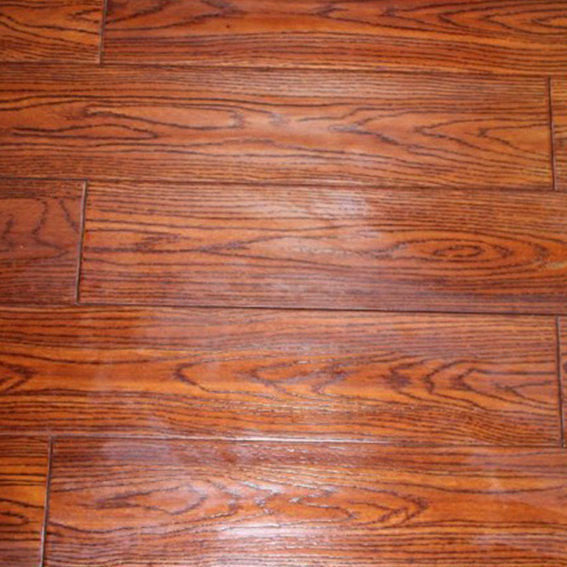 Oak Brown Yellow High Gloss Solid Wood Flooring