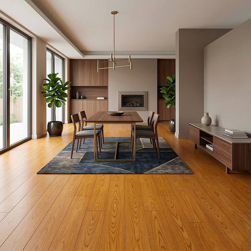 Oak Light Brown Yellow Matte Solid Wood Flooring