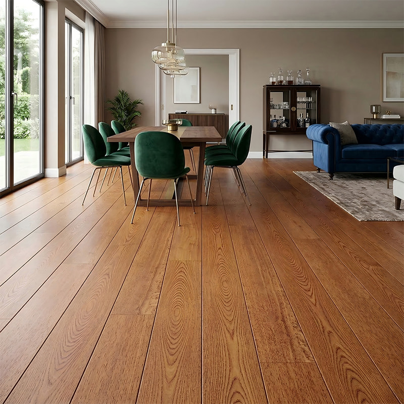 White Ash Wood Vintage Brown Distressed Solid Wood Flooring