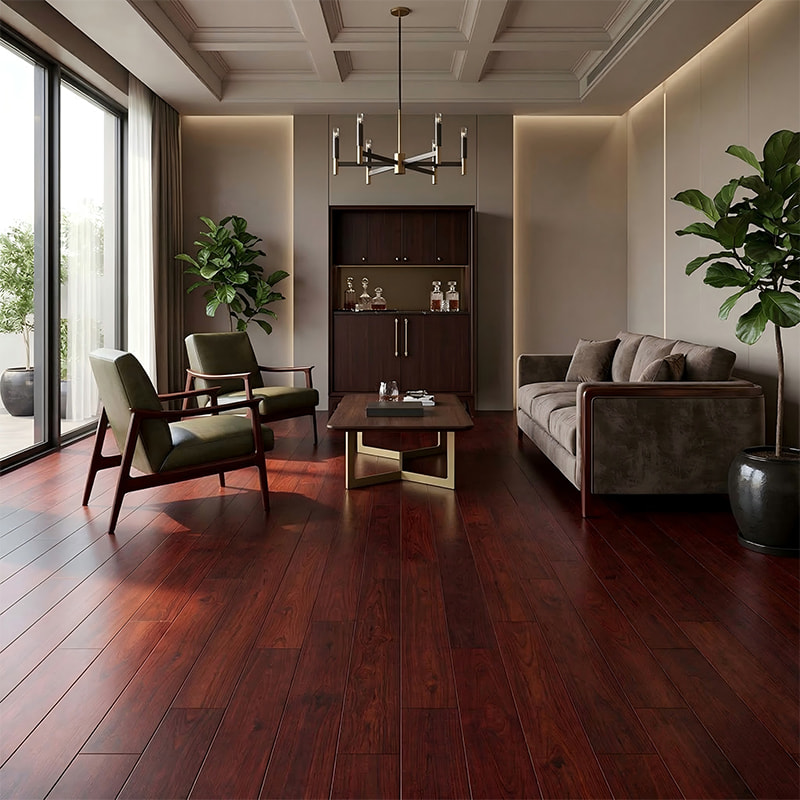 Pinausukang Acacia Style Locust, Handscraped, Rustic Charm Wood Flooring