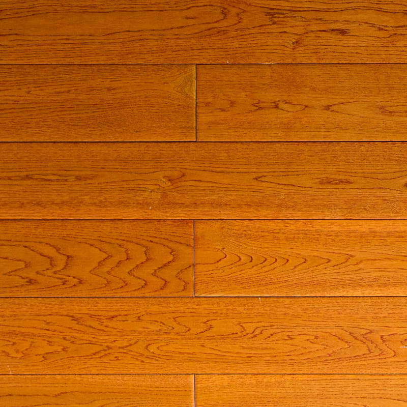 Oak Light Beige High Gloss Solid Wood Flooring