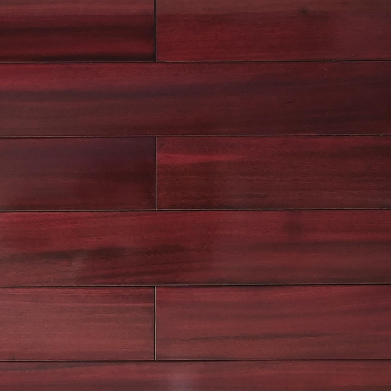 Padauk Deep Red Brown Matte Solid Wood Flooring