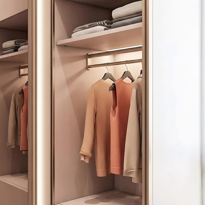 Versailles Minimalist Touch-Matte Illuminated Walk-in Closet